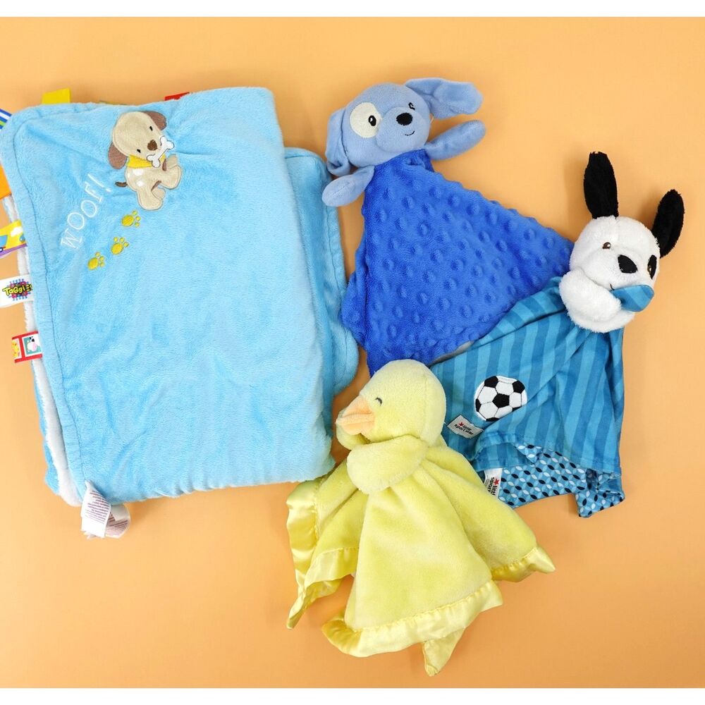 Lovey Security Blanket Lot Baby Dog Duck Taggies Carters and More Animals Theme